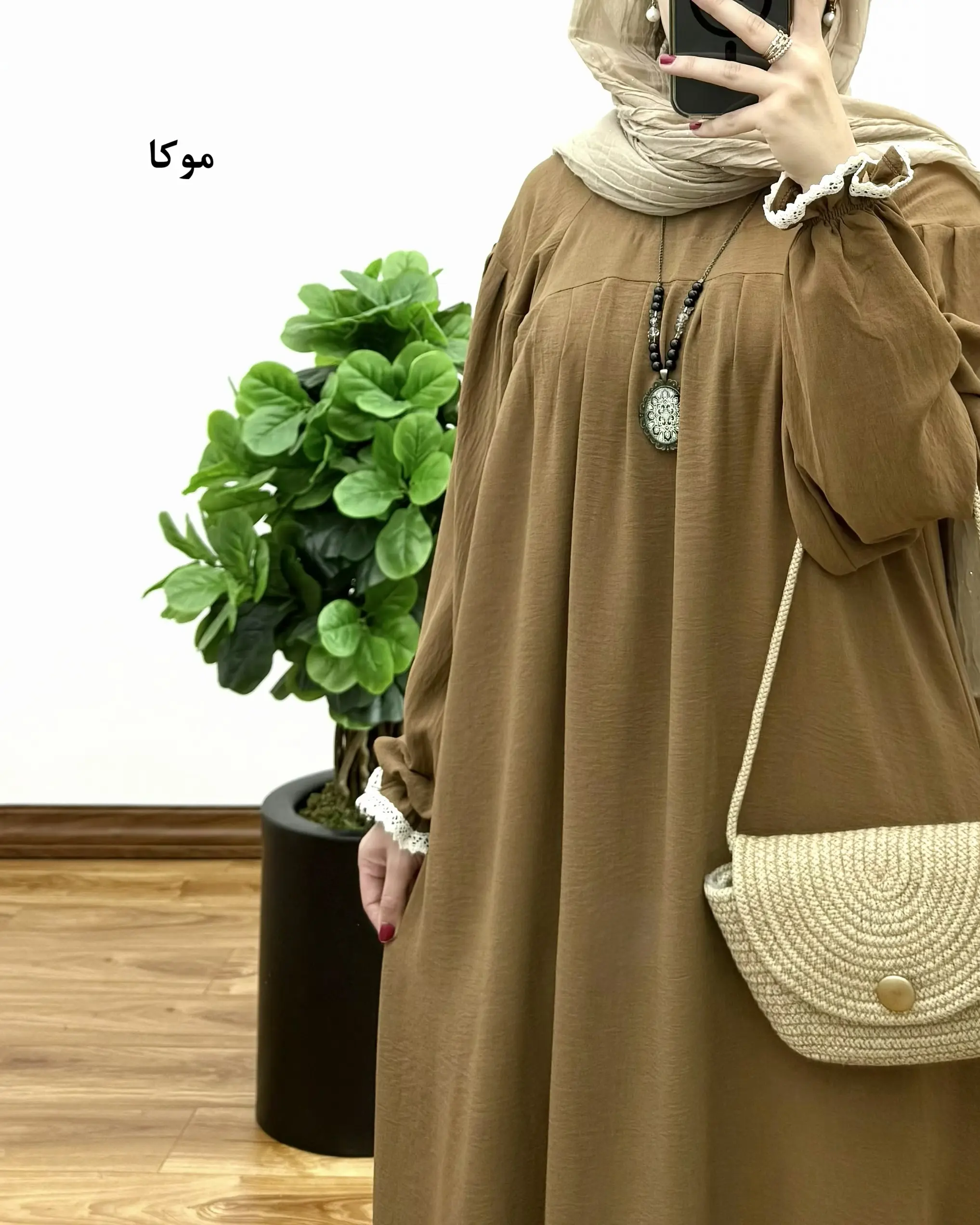 مانتو زنانه بلند ابروبادی مدل آیناز